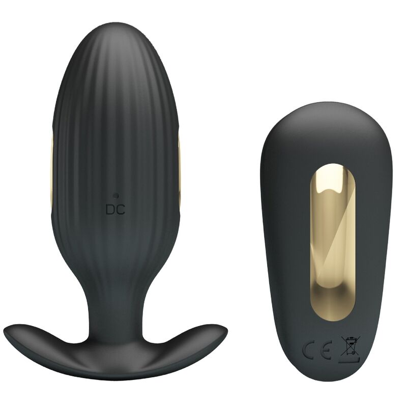 PRETTY LOVE - KELLY PLUG ANAL RECHARGEABLE VIBRATOR BLACK - Amore24