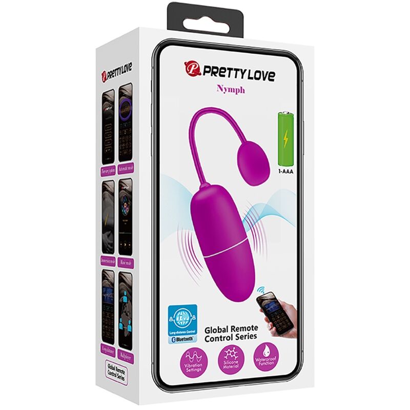 PRETTY LOVE - NYMPH VIBRATING EGG APP CONTROLLED PURPLE - Amore24