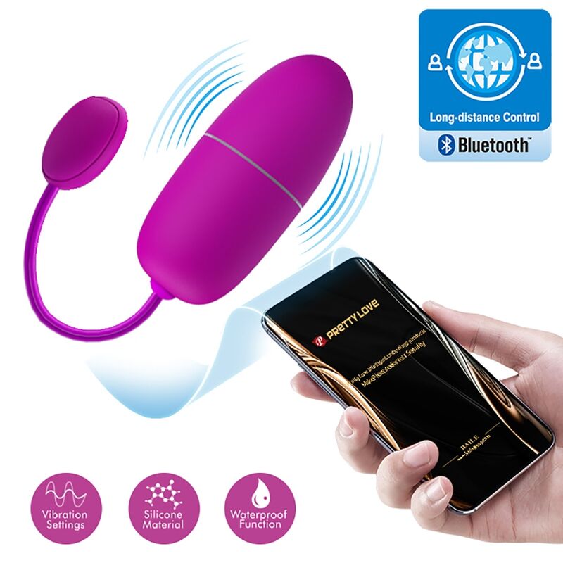 PRETTY LOVE - NYMPH VIBRATING EGG APP CONTROLLED PURPLE - Amore24