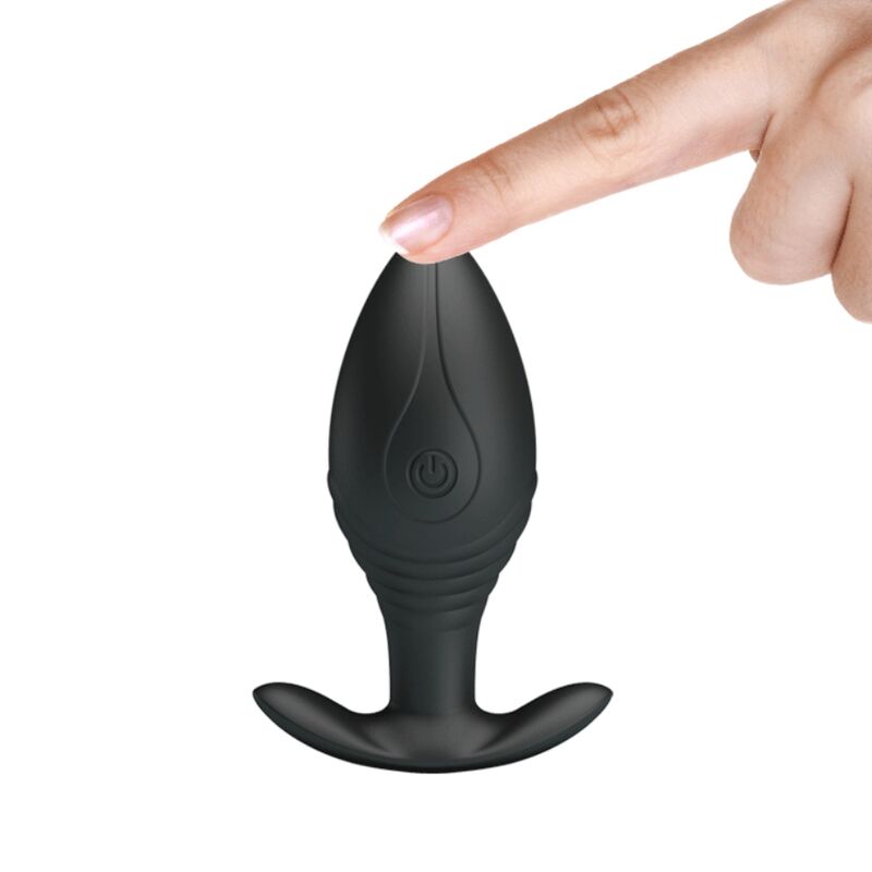 PRETTY LOVE - REGINA ANAL PLUG RECHARGEABLE VIBRATOR BLACK - Amore24