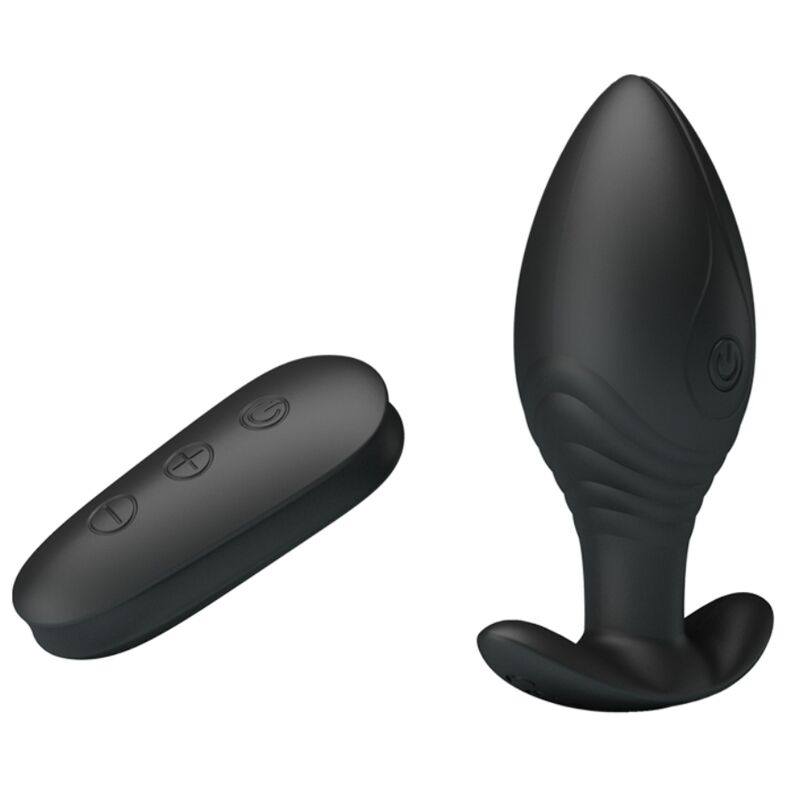 PRETTY LOVE - REGINA ANAL PLUG RECHARGEABLE VIBRATOR BLACK - Amore24
