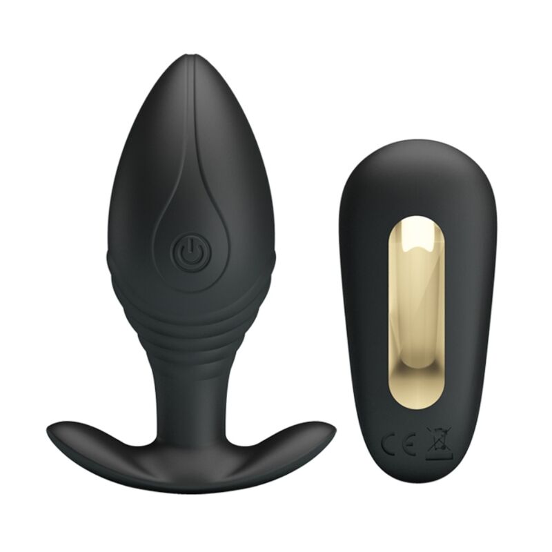 PRETTY LOVE - REGINA ANAL PLUG RECHARGEABLE VIBRATOR BLACK - Amore24