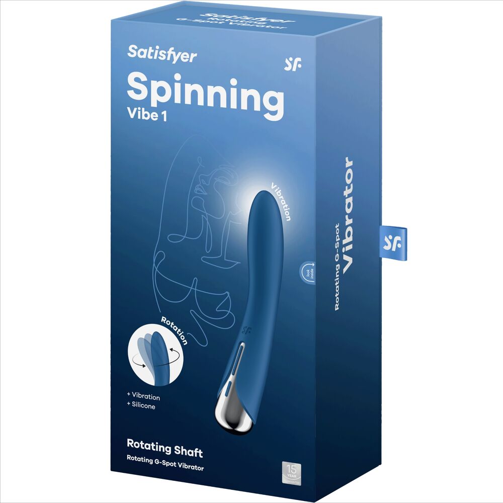 SATISFYER - SPINNING VIBE 1 G-SPOT BLUE ROTATOR VIBRATOR - Amore24