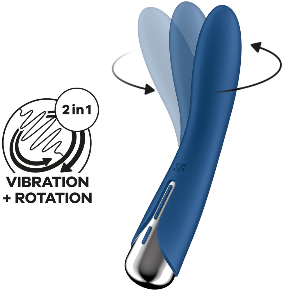 SATISFYER - SPINNING VIBE 1 G-SPOT BLUE ROTATOR VIBRATOR - Amore24
