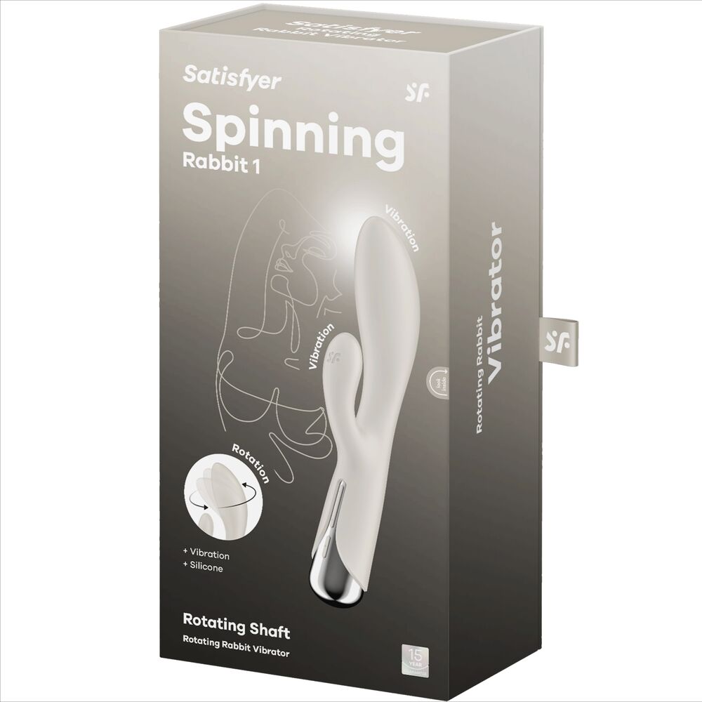 SATISFYER - SPINNING RABBIT 1 CLITORIS AND G-SPOT STIMULATION BLUE - Amore24