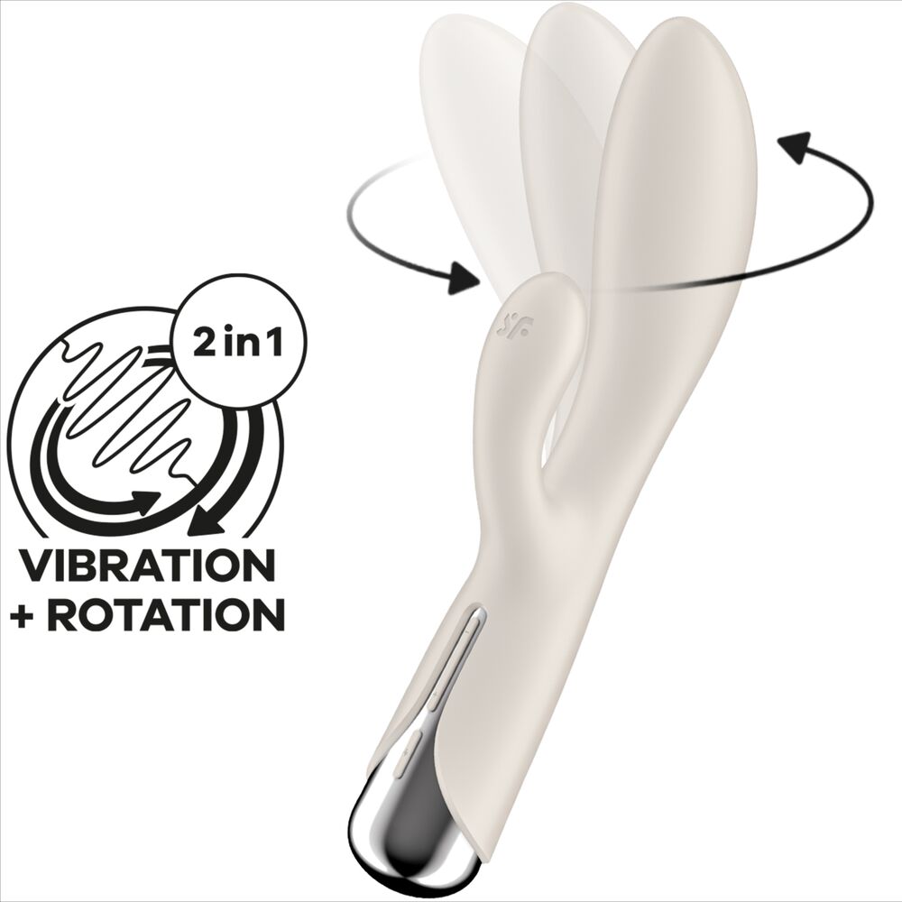 SATISFYER - SPINNING RABBIT 1 CLITORIS AND G-SPOT STIMULATION BLUE - Amore24