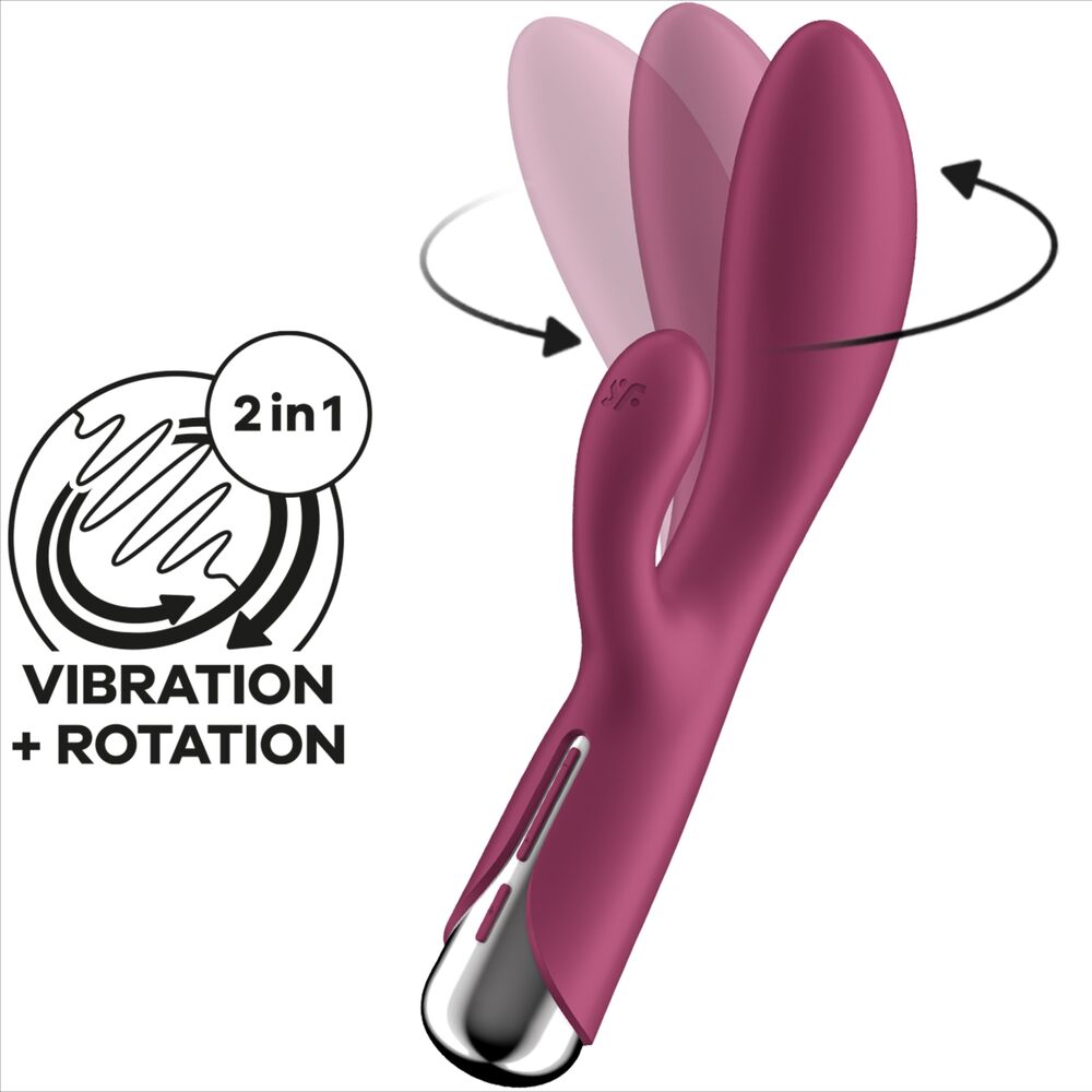 SATISFYER - SPINNING RABBIT 1 CLITORIS AND G-SPOT STIMULATION BLUE - Amore24