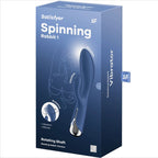 SATISFYER - SPINNING RABBIT 1 CLITORIS AND G-SPOT STIMULATION BLUE - Amore24