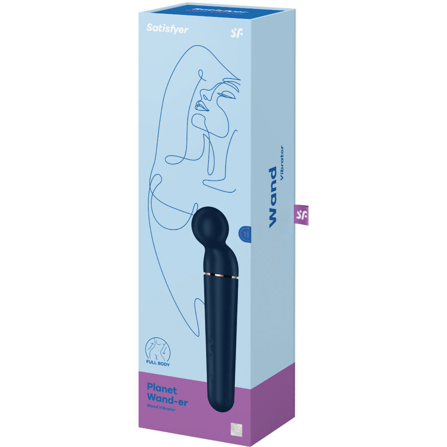 SATISFYER - PLANET WAND-ER VIBRATOR MASSAGER BLUE - Amore24