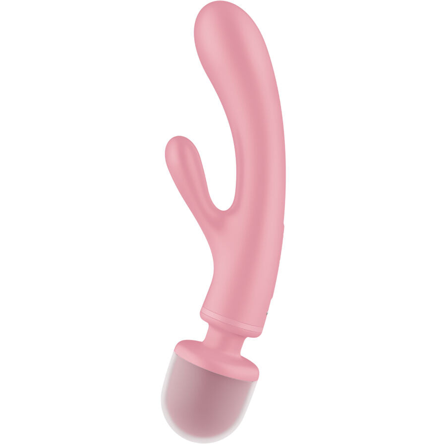 SATISFYER - TRIPLE LOVER RABBIT VIBRATOR MASSAGER GREY - Amore24