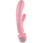 SATISFYER - TRIPLE LOVER RABBIT VIBRATOR MASSAGER GREY - Amore24