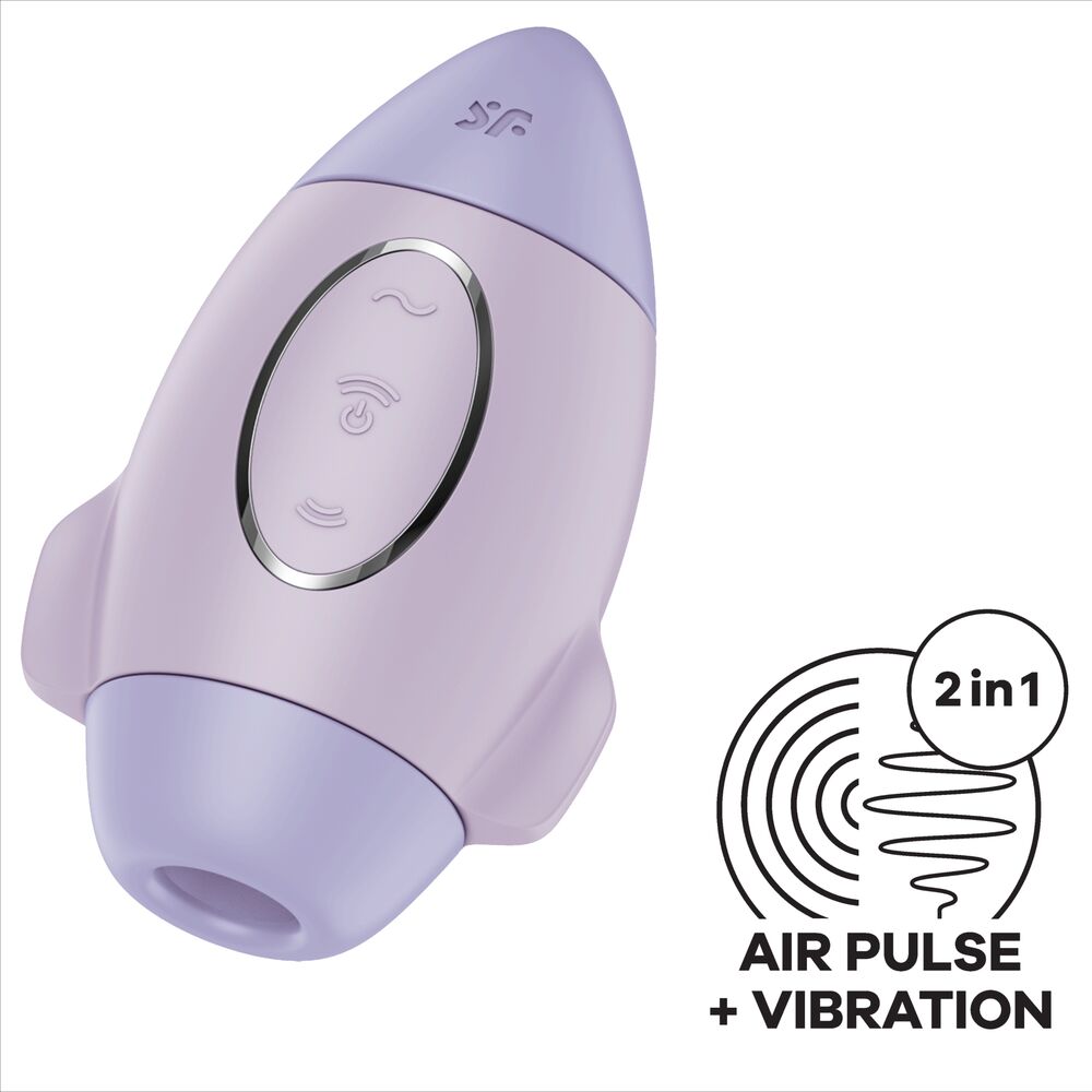 SATISFYER - MISSION CONTROL BLUE SMALL DOUBLE IMPULSE VIBRATOR - Amore24