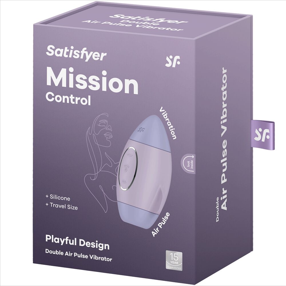 SATISFYER - MISSION CONTROL BLUE SMALL DOUBLE IMPULSE VIBRATOR - Amore24