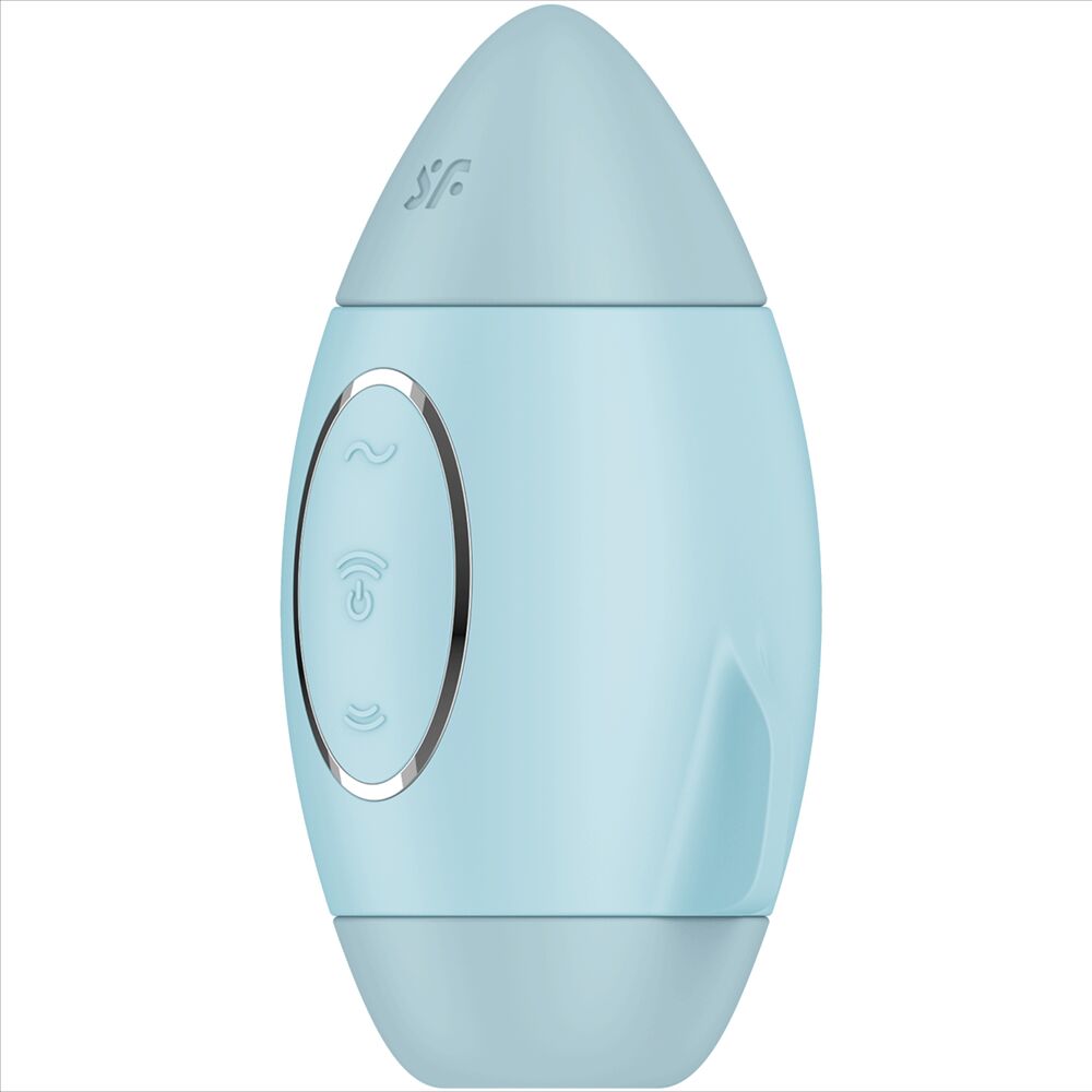 SATISFYER - MISSION CONTROL BLUE SMALL DOUBLE IMPULSE VIBRATOR - Amore24