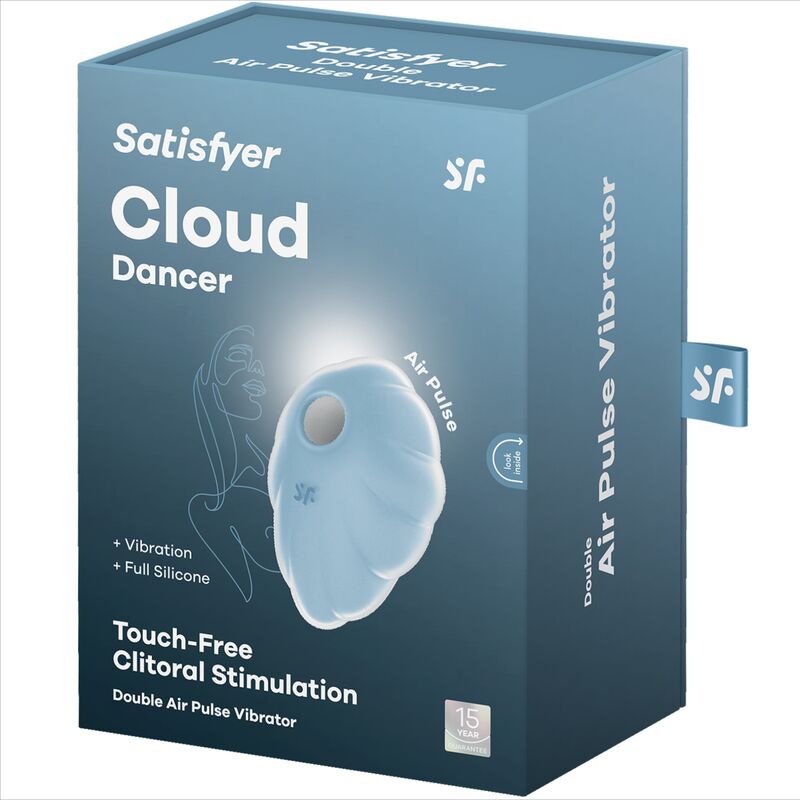 SATISFYER - CLOUD DANCER BLUE AIR PULSE VIBRATOR - Amore24