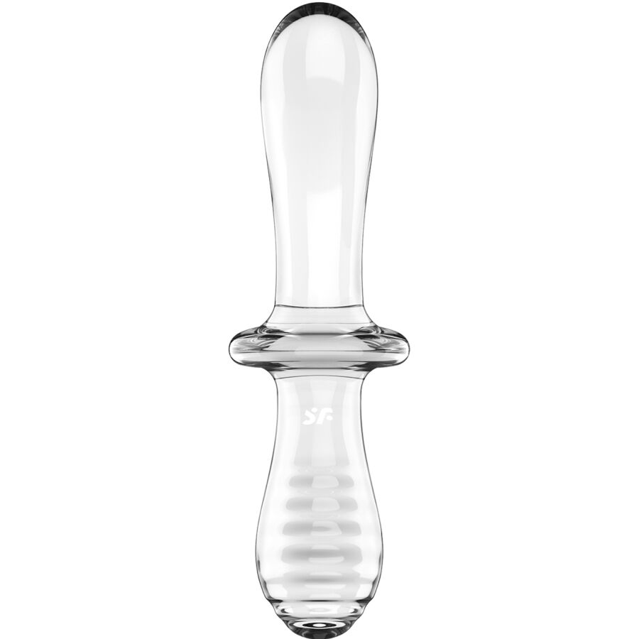 SATISFYER - DOUBLE CRYSTAL DILDO BLUE - Amore24