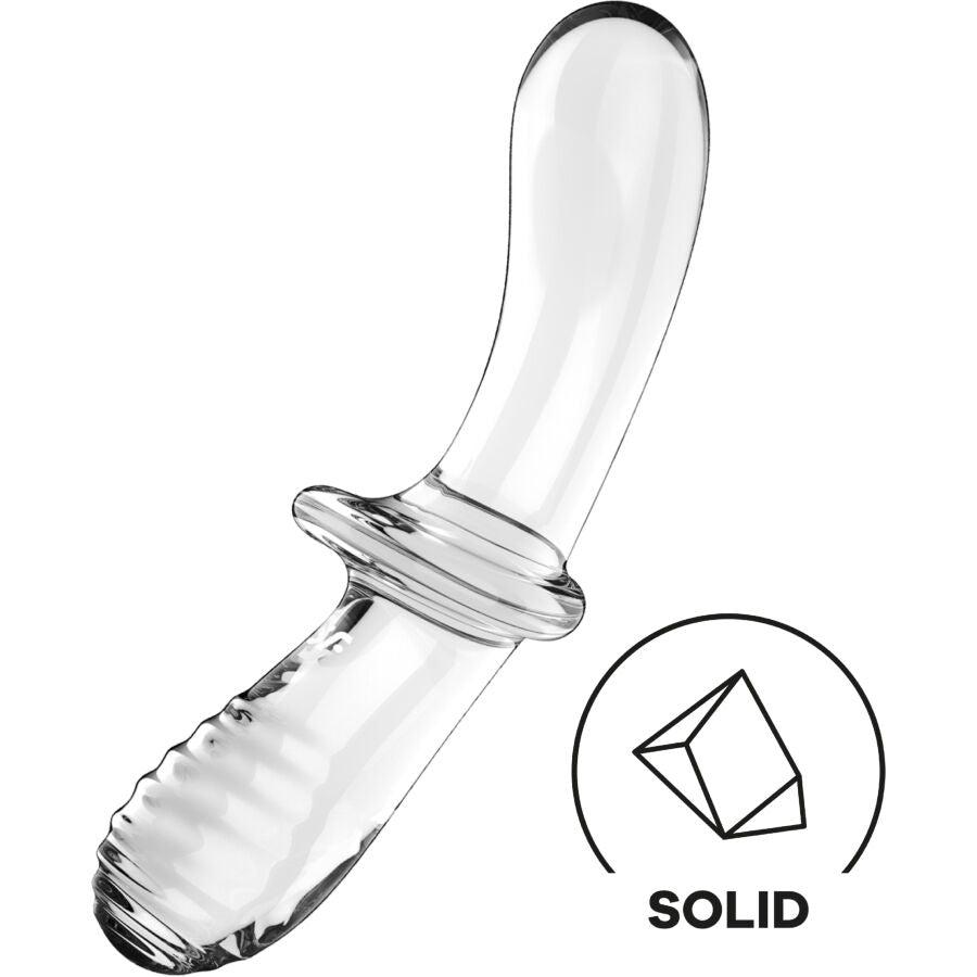 SATISFYER - DOUBLE CRYSTAL DILDO BLUE - Amore24