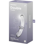 SATISFYER - DOUBLE CRYSTAL DILDO BLUE - Amore24
