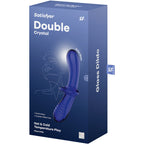 SATISFYER - DOUBLE CRYSTAL DILDO BLUE - Amore24
