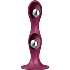 SATISFYER - DOUBLE BALL-R SILICONE DILDO BLUE - Amore24