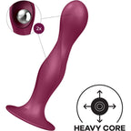 SATISFYER - DOUBLE BALL-R SILICONE DILDO BLUE - Amore24