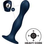 SATISFYER - DOUBLE BALL-R SILICONE DILDO BLUE - Amore24
