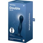 SATISFYER - DOUBLE BALL-R SILICONE DILDO BLUE - Amore24
