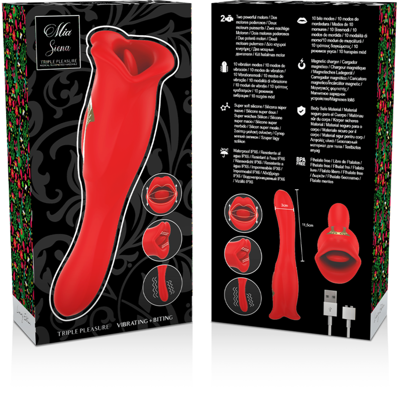 MIA - SIENA TRIPLE PLEASURE VIBRATING + BITING - Amore24