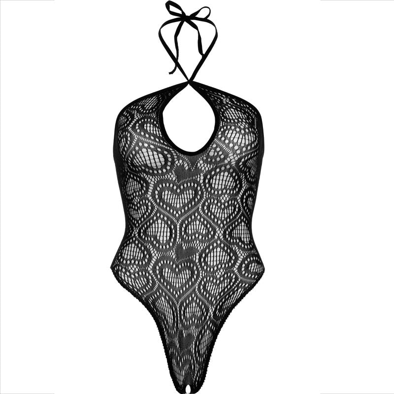 LEG AVENUE - BODY SEAMLESS HALTER NECK BLACK - Amore24