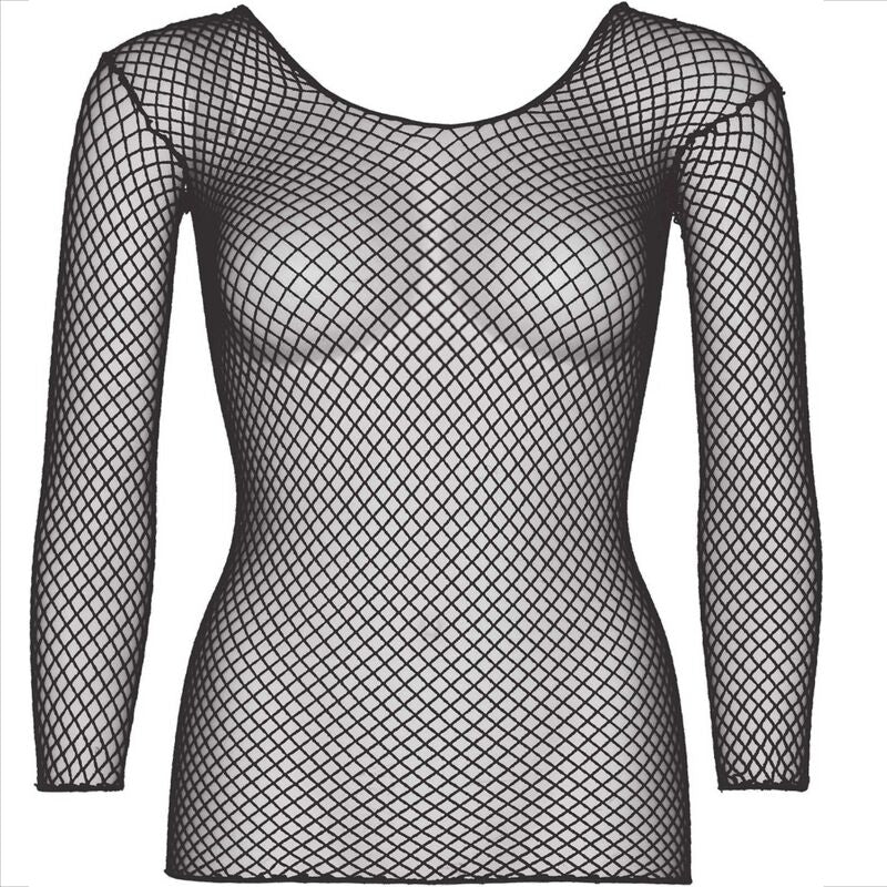 LEG AVENUE - FISHNET LONG SLEEVE T-SHIRT BLUE - Amore24