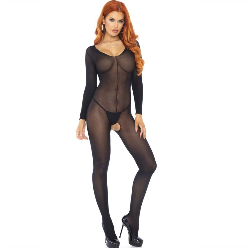 LEG AVENUE - BODYSTOCKING LONG SLEEVE BLACK - Amore24