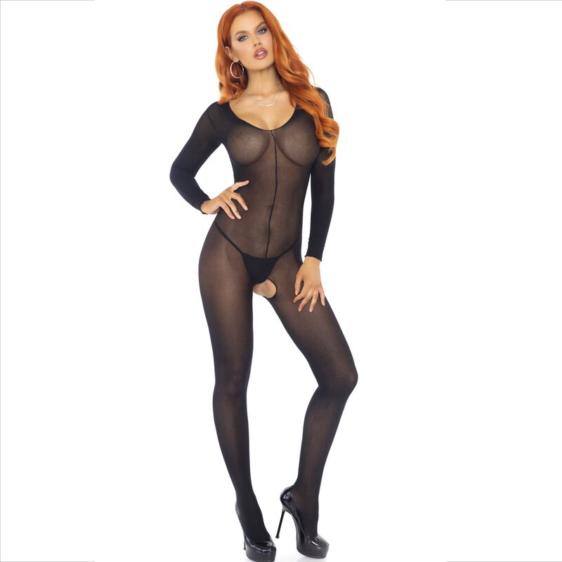 LEG AVENUE - BODYSTOCKING LONG SLEEVE BLACK - Amore24