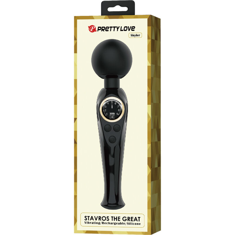 PRETTY LOVE - SKYLER VIBRATOR WAND BLACK - Amore24