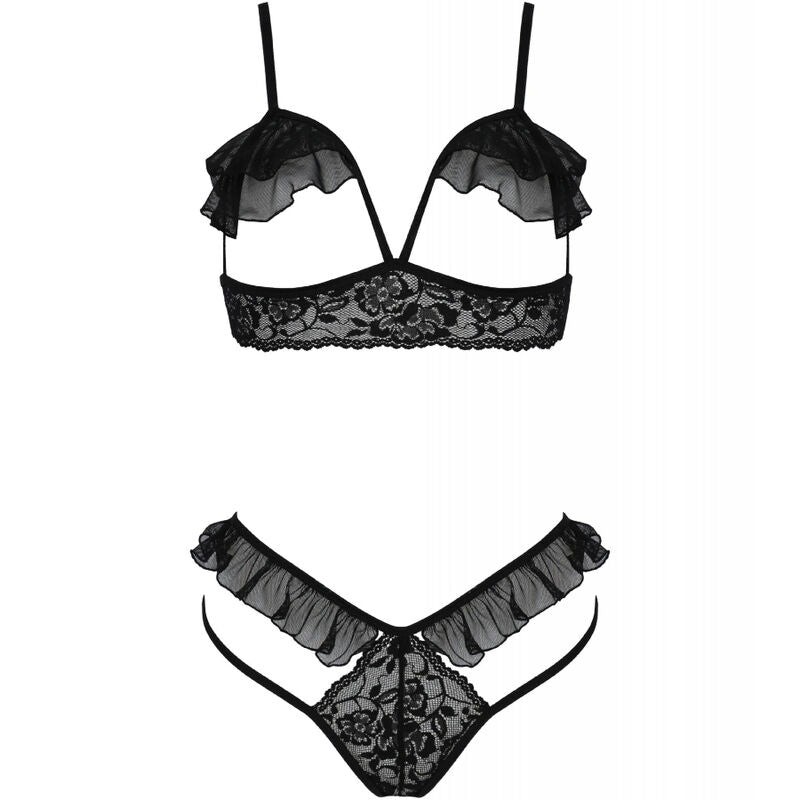 PASSION - DOLLY SET TWO PIECES BLACK L/XL - Amore24