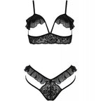 PASSION - DOLLY SET TWO PIECES BLACK L/XL - Amore24