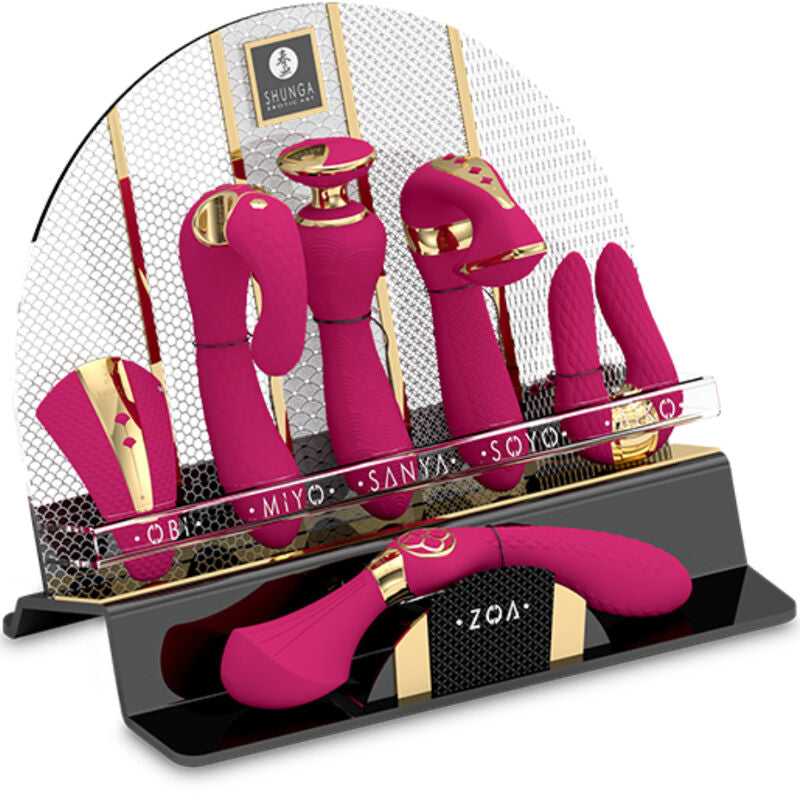 SHUNGA - DISPLAY OF 6 FUCHSIA INTIMATE MASSAGERS - Amore24