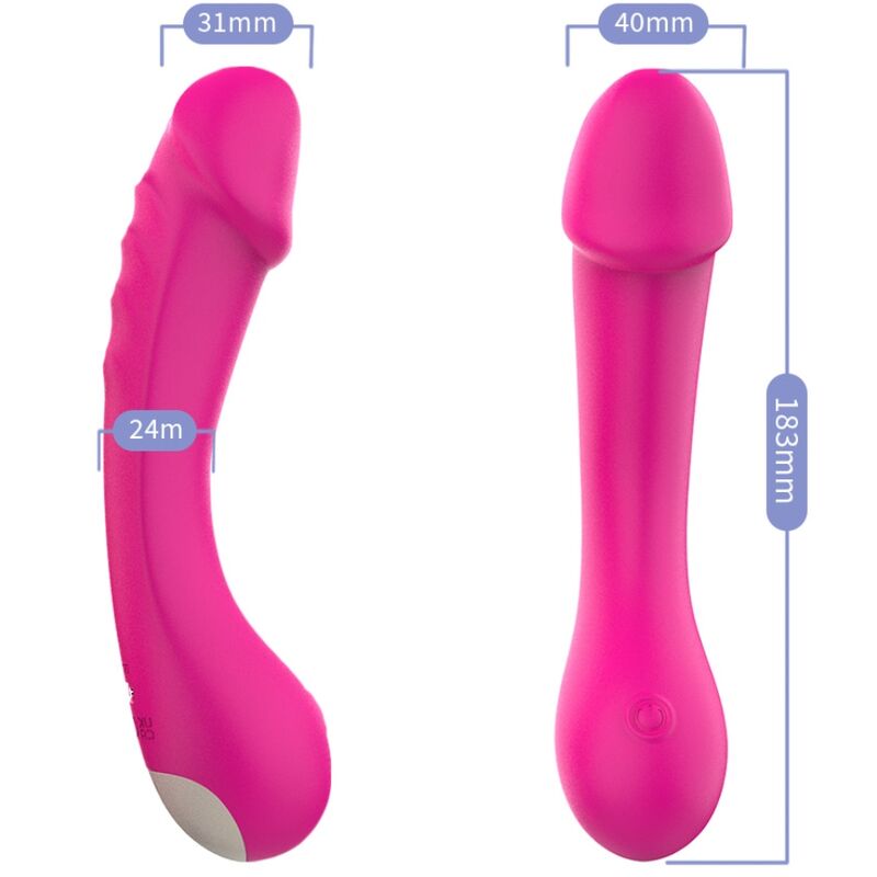 ARMONY - DILDO VIBRATOR G-SPOT SILICONE FUCHSIA - Amore24
