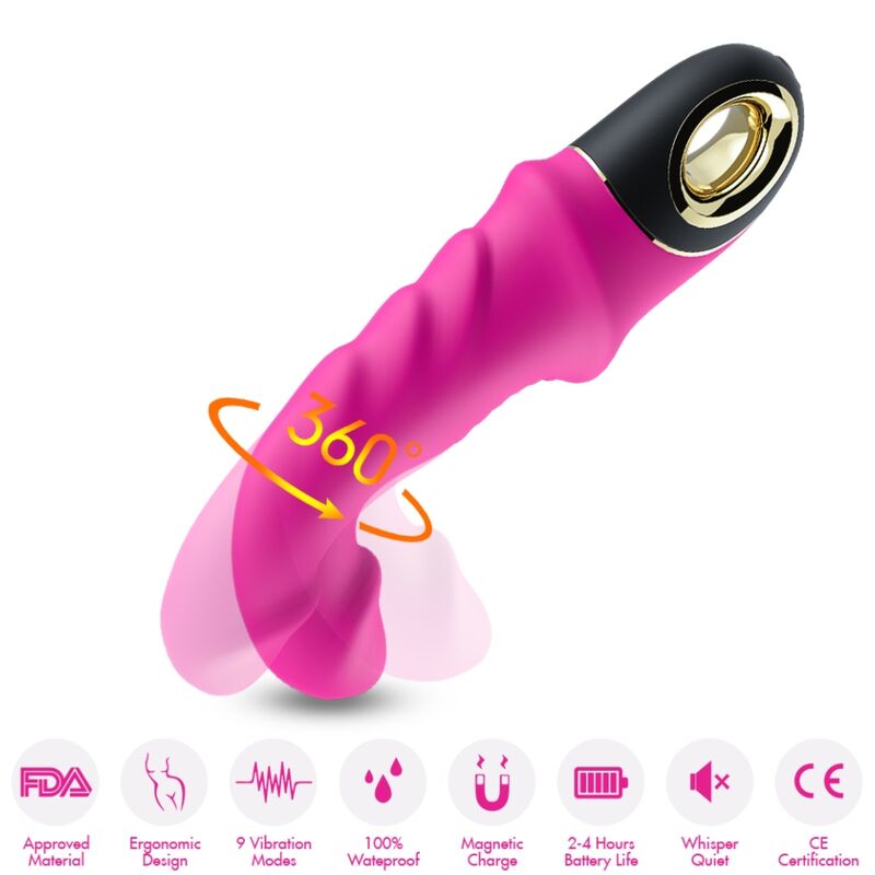 ARMONY - JOYBLADE DILDO VIBRATOR ROTATOR FUCHSIA - Amore24