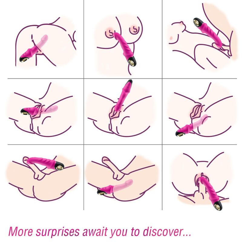 ARMONY - JOYBLADE DILDO VIBRATOR ROTATOR FUCHSIA - Amore24