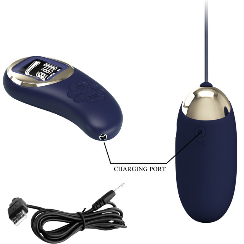 PRETTY LOVE - MINA VIBRATING EGG REMOTE CONTROL BLUE - Amore24