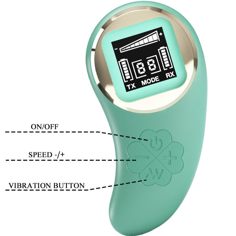 PRETTY LOVE - GREEN REMOTE CONTROL VIBRATING EGG MINE - Amore24