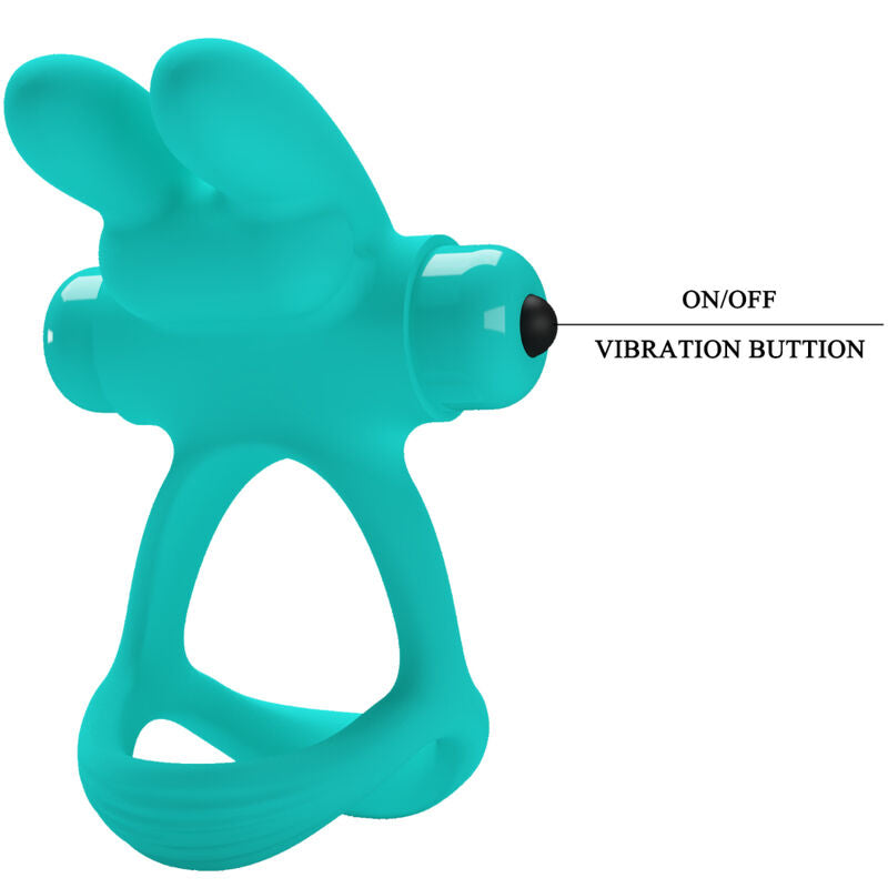 PRETTY LOVE - DANTE GREEN RABBIT VIBRATOR RING - Amore24