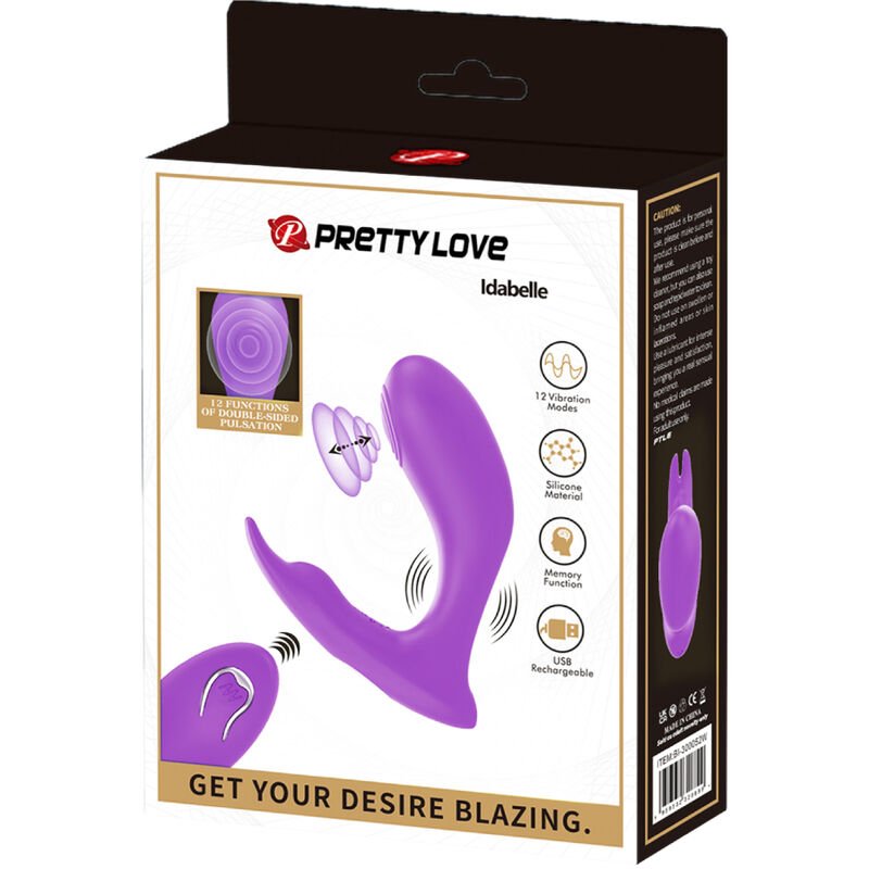 PRETTY LOVE - IDABELLE VIBRATION & PULSATION REMOTE CONTROL VIOLET - Amore24