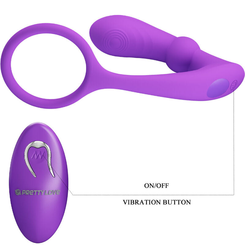 PRETTY LOVE - WARREN VIOLET ANAL RING & VIBRATOR - Amore24