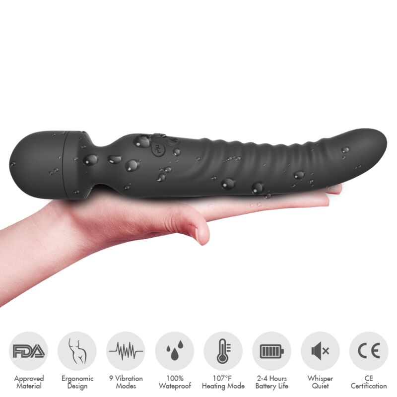 ARMONY - MISSION MASSAGER & VIBRATOR HEAT EFFECT BLACK - Amore24