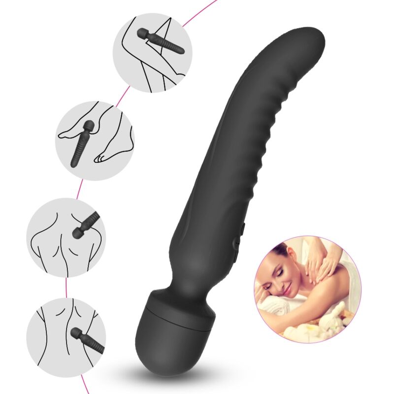 ARMONY - MISSION MASSAGER & VIBRATOR HEAT EFFECT BLACK - Amore24