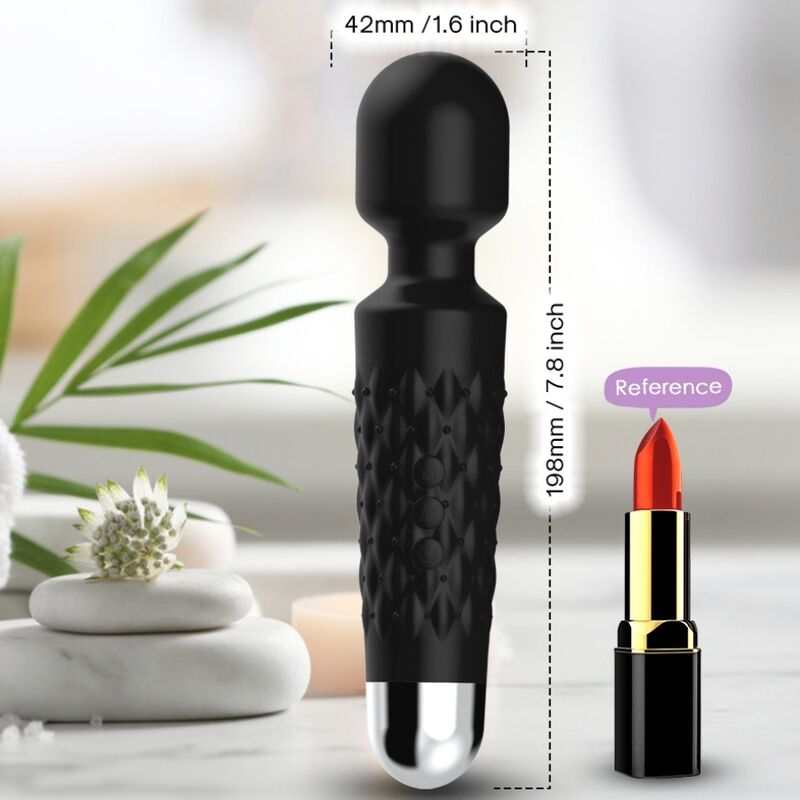 ARMONY - POSTMAN MASSAGER & VIBRATOR SUPER FLEXIBLE HEAD BLACK - Amore24