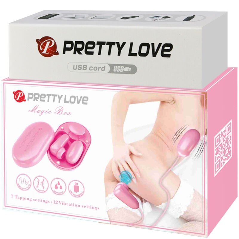 PRETTY LOVE - MAGIC BOX VIBRATING BULLET & PINK STIMULATOR - Amore24