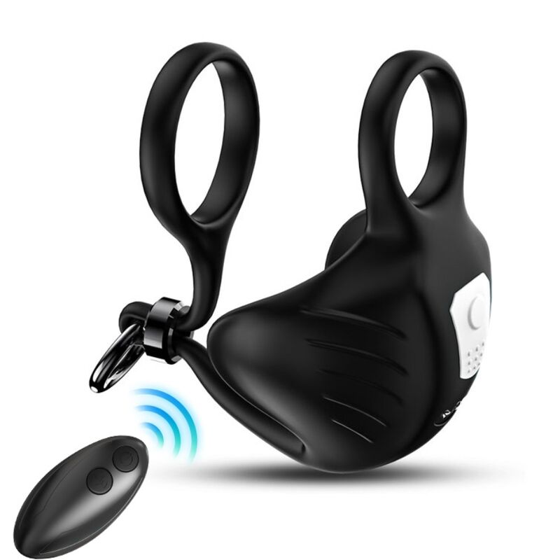 ARMONY - MANTA SCROTUM VIBRATOR RING REMOTE CONTROL BLACK - Amore24