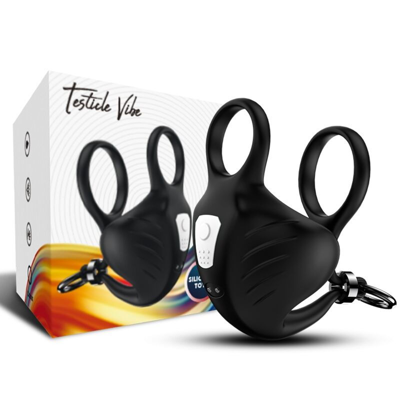 ARMONY - MANTA SCROTUM VIBRATOR RING REMOTE CONTROL BLACK - Amore24